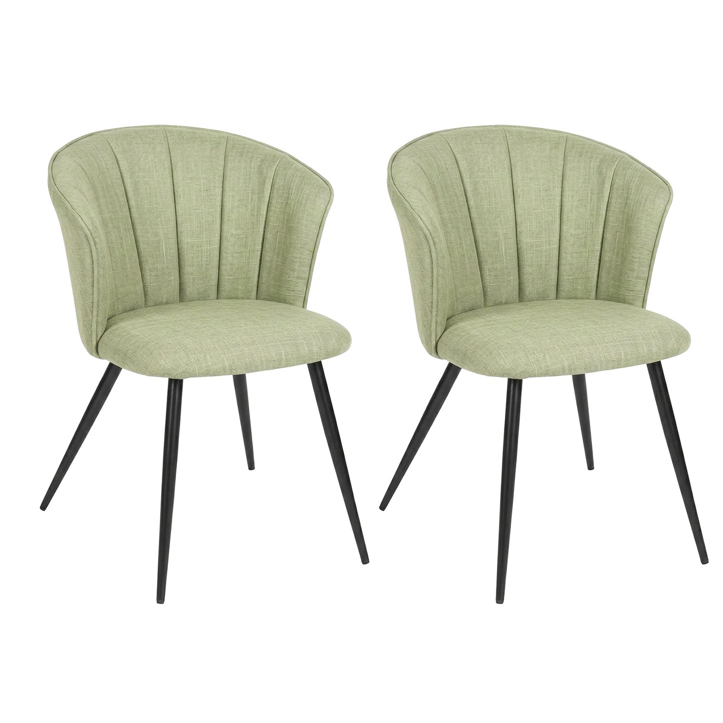Cyber FurnitureR Juego de 2 Sillas de Comedor Verde
