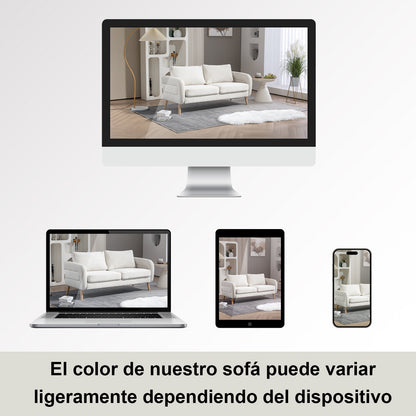 159CM Sofás de Mediados de Siglo para Sala de Estar  Beige