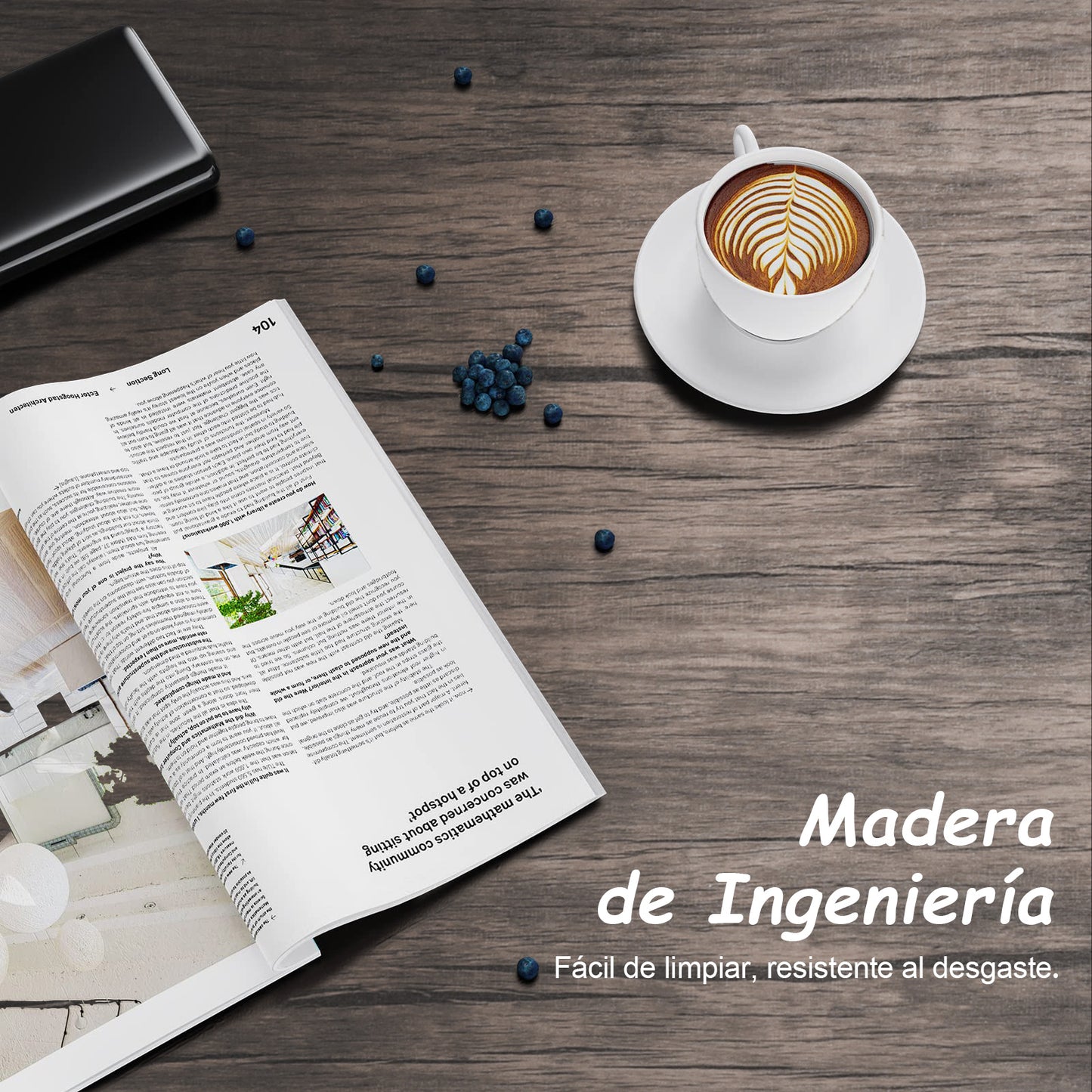 Mesa de Centro Estilo Industrial con Estante de Almacenamiento para Sala de Estar
