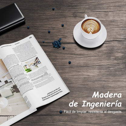 Mesa de Centro Estilo Industrial con Estante de Almacenamiento para Sala de Estar