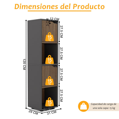Estantería de Exhibición Independiente Negro
