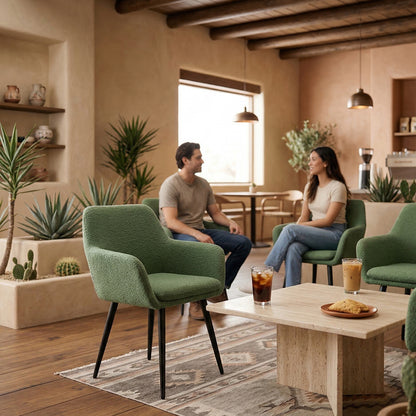 Cyber FurnitureR Juego de 2 Sillas de Comedor Verde