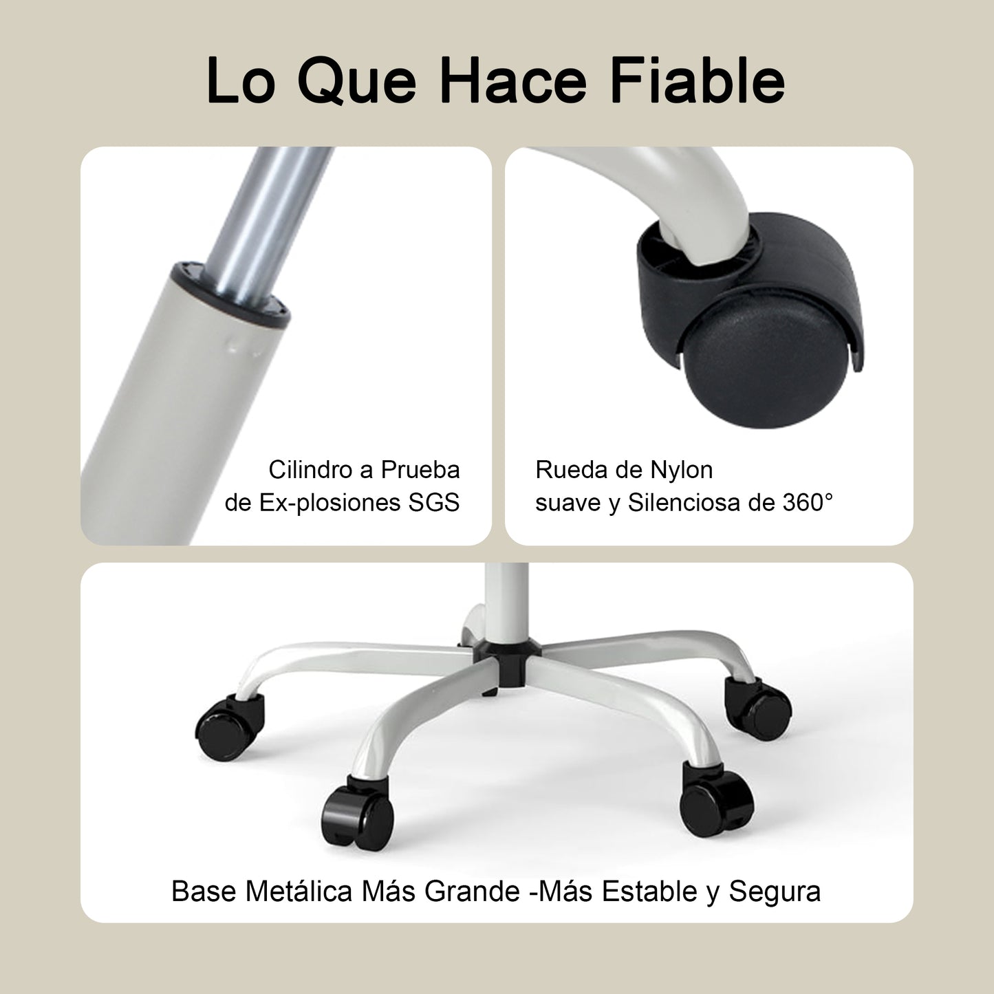 Silla de Oficina Ergonómica con Reposacabezas Gris