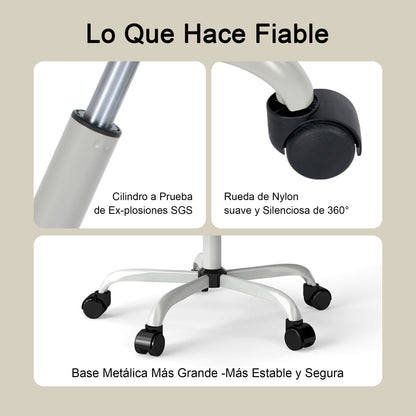 Silla de Oficina Ergonómica con Reposacabezas Gris