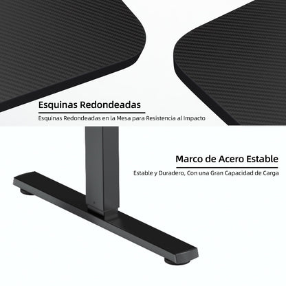Escritorio Eléctrico de Pie, Escritorio de Pie de Altura Ajustable Negro
