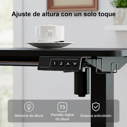 Escritorio Eléctrico de Pie, Escritorio de Pie de Altura Ajustable Negro