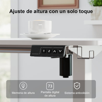 Escritorio Eléctrico de Pie, Escritorio de Pie de Altura Ajustable Blanco