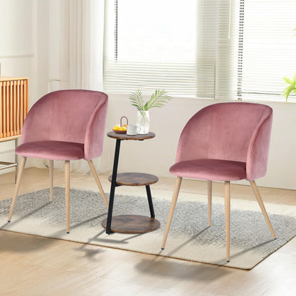 Juego de 2 sillas de Comedor para Cocina Rosa