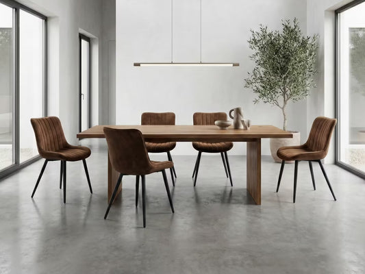Cyber FurnitureR Juego de 2 Sillas de Comedor Cafe