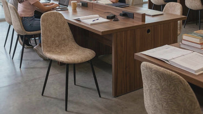 Cyber FurnitureR Juego de 4 Sillas de Comedor Beige
