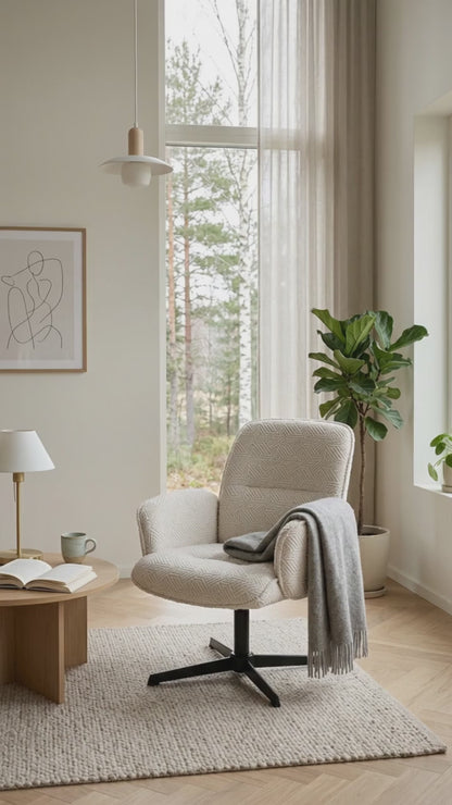 Cyber FurnitureR Silla Cruzada, Silla de Oficina Ergonómica Blanco