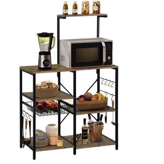Estante de Cocina para Panadería, Barra de Café Marrón