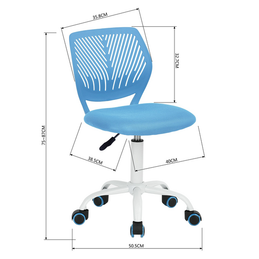 Silla de Estudio Ajustable para Niños Azul