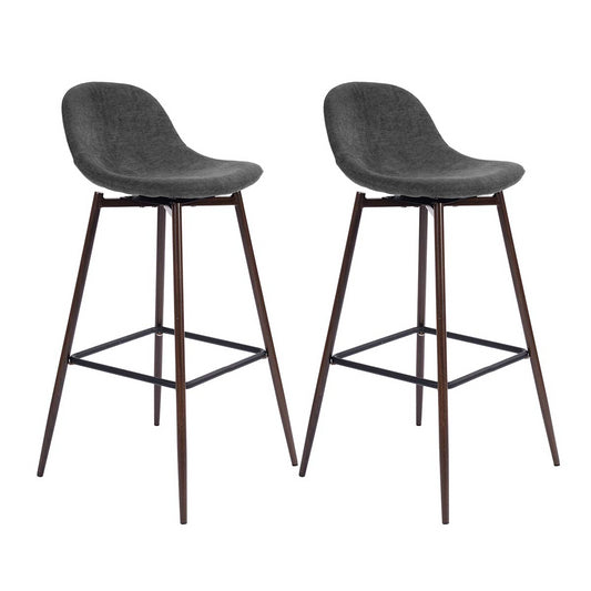 Set de 2 Bancos de 2 Barra de Cocina o Bar con Función Giratoria Gris