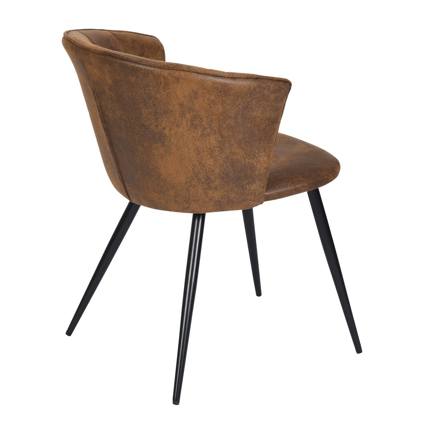 Set de 2 Sillas Vintage Modernas Tapizadas en Suede Café