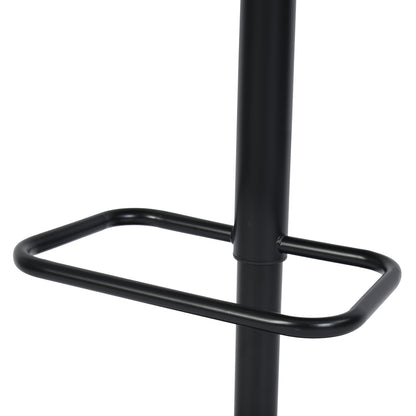 Set de 1 Taburetes de Bar Giratorios Altura Ajustable Cómodo Asiento y Respaldo Tapizado Piel Sintética PU - Café