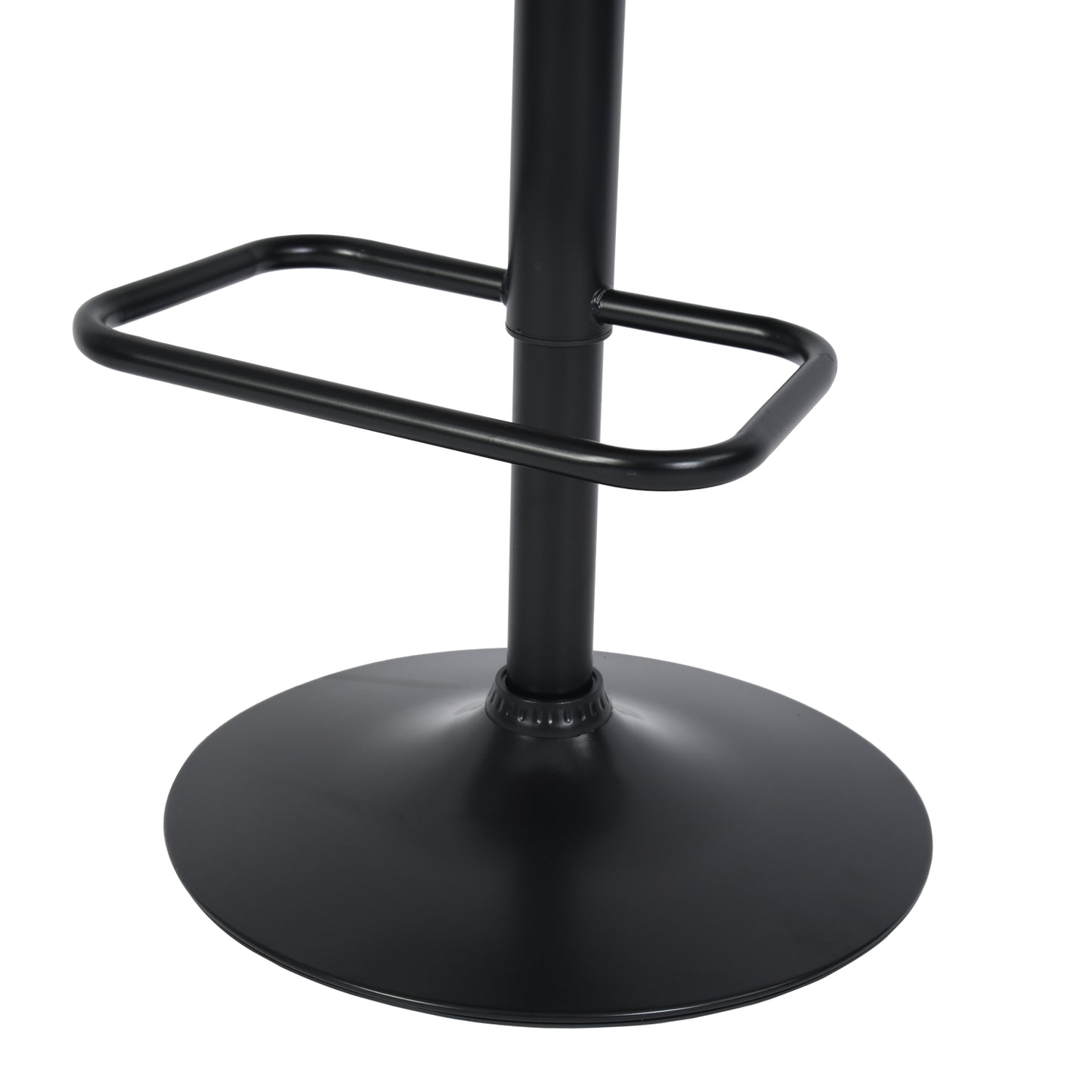 Set de 1 Taburetes de Bar Giratorios Altura Ajustable Cómodo Asiento y Respaldo Tapizado Piel Sintética PU - Café