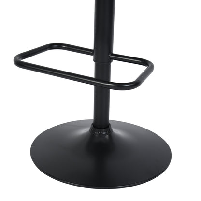 Set de 1 Taburetes de Bar Giratorios Altura Ajustable Cómodo Asiento y Respaldo Tapizado Piel Sintética PU - Café