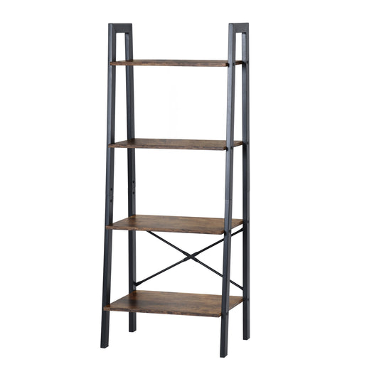 Estantería de Escalera, Estantería de 4 Niveles, Estantes de Almacenamiento, Baño, Sala de Estar