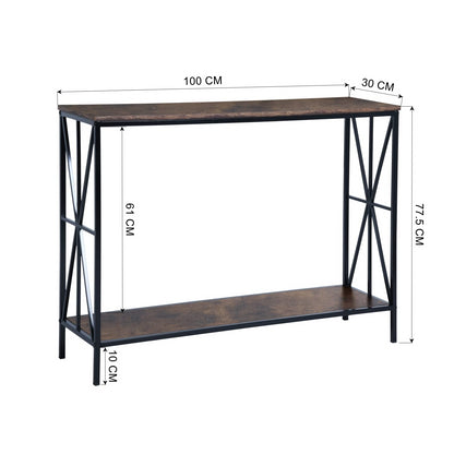 Mesa de Consola de Sofá Industrial Vintage