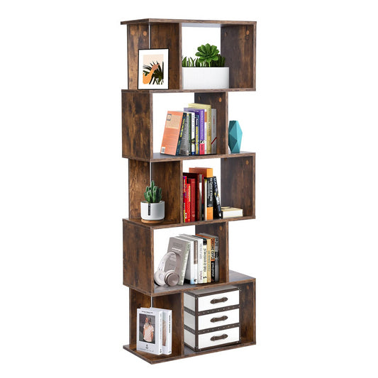 Librería con Almacenamiento para Sala de Estar Marrón